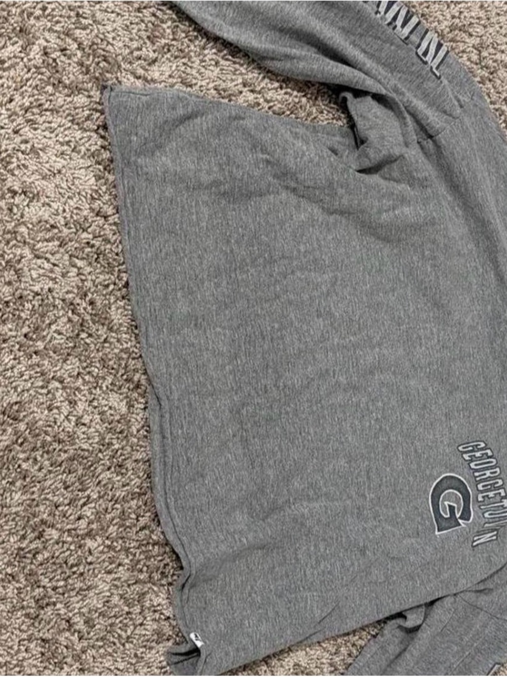 47 Women's Gray Long Sleeve Tee with Georgetown Logo